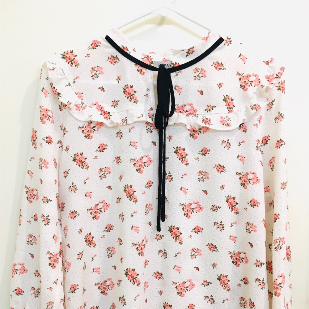 Printed long sleeved blouse